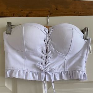 Super down cropped bustier